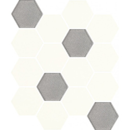 Фото плитки PARADYZ UNIWERSALNA MOZAIKA HEKSAGON BIANCO PRASOWANA MIX 22,35X25,81 из коллекции PARADYZ UNIWERSALNA MOZAIKA 