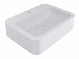 РАКОВИНА НАКЛАДНАЯ КАМЕННАЯ 55 СМ MIRAGGIO KELLEY MIRASOFT, БЕЛЫЙ МАТОВЫЙ (0001095)