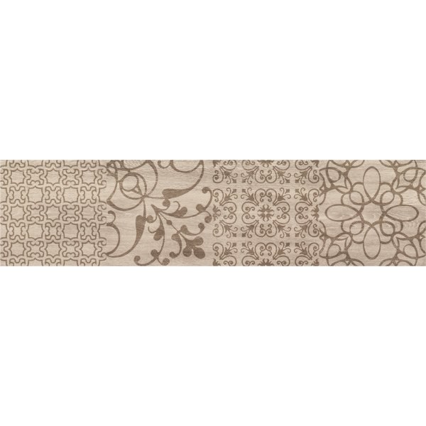 Фото плитки CERDISA HOME TEAK DEC. CREAM LISTONE 40433 25x100 из коллекции CERDISA HOME TEAK 