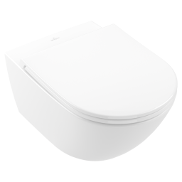 ПОДВЕСНОЙ БЕЗОБОДКОВЫЙ УНИТАЗ VILLEROY&BOCH UNIVERSO TWISTFLUSH, WHITE ALPIN (4670T901)