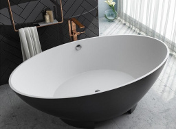 ВАННА ИЗ ИСКУССТВЕННОГО КАМНЯ KOLPA SAN TRISTAN-FS 196X117 СМ BLACK (3838987 592563)