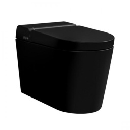ПОДВЕСНОЙ УНИТАЗ С ФУНКЦИЕЙ БИДЕ И КРЫШКОЙ SOFT CLOSE GALASSIA HYGEA, ЧЕРНЫЙ МАТОВЫЙ (6200NEMT+6201NEMT)