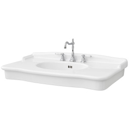 КЕРАМИЧЕСКАЯ РАКОВИНА 112 СМ ARTCERAM HERMITAGE, WHITE GLOSSY (HEL004 01; 00)