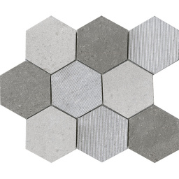 Фото плитки LANTIC COLONIAL WORLD G126 HEXAGON TEXTURE GREY 29.9X25.9 из коллекции LANTIC COLONIAL WORLD 