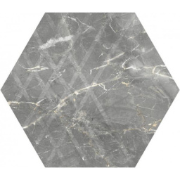 Фото плитки PARADYZ MARVELSTONE LIGHT GREY HEKSAGON GRES SZKL. MAT.19,8X17,1 из коллекции PARADYZ MARVELSTONE 