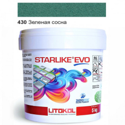 ЭПОКСИДНАЯ ЗАТИРКА LITOKOL STARLIKE EVO 430 ЗЕЛЕНАЯ СОСНА 5 КГ (STEVOVPN0005)