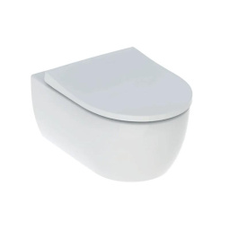 УНИТАЗ ПОДВЕСНОЙ БЕЗОБОДКОВЫЙ С КРЫШКОЙ И СИДЕНЬЕМ SOFT-CLOSE GEBERIT ICON, БЕЛЫЙ (500.784.01.1)