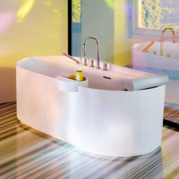ВАННА ИЗ ИСКУССТВЕННОГО КАМНЯ С НАРУЖНЫМ ДЕКОРОМ LAUFEN SONAR 160Х81 СМ, WHITE (H2213420000001)