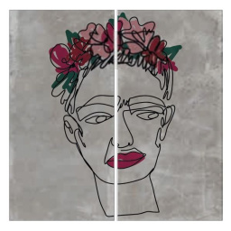 Фото плитки FIANDRE DESIGN YOUR SLABS FRIDA COMPOSIZIONE ART 2 ШТ NAT Y4XB00D330006 150X300X0,6 из коллекции FIANDRE DESIGN YOUR SLABS 
