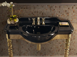 КЕРАМИЧЕСКАЯ РАКОВИНА 105 СМ FLAMINIA FIDIA 105, BLACK (3050)