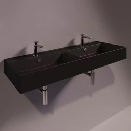 КЕРАМИЧЕСКАЯ РАКОВИНА 121 CМ SIMAS AGILE, MATTE BLACK (AG 121D)