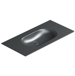 КЕРАМИЧЕСКАЯ РАКОВИНА 100Х50 СМ CATALANO HORIZON, NERO SATINATO (1100HZNS)