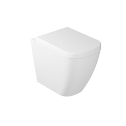 НАПОЛЬНЫЙ БЕЗОБОДКОВЫЙ УНИТАЗ GALASSIA MEG11 С КРЫШКОЙ SOFT CLOSE, БЕЛЫЙ МАТОВЫЙ (5481V2MT+5455MT)