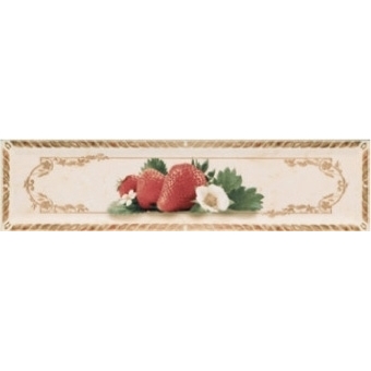 Фото плитки EQUIPE METRO MARFIL FRUITS STRAWBERRY 7.5X30 из коллекции EQUIPE METRO 
