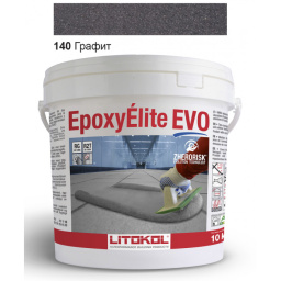 ЭПОКСИДНАЯ ЗАТИРКА LITOKOL EPOXYELITE EVO C.140 2 КОМП. ЧЕРНЫЙ ГРАФИТ 10 КГ (EEEVONGR0010)