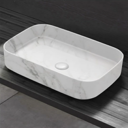 РАКОВИНА НАКЛАДНАЯ 60 СМ CIELO SHUI COMFORT, БЕЛЫЙ МРАМОР (SHCOLAR60-CS)