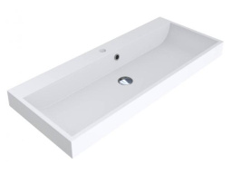 РАКОВИНА НАКЛАДНАЯ КАМЕННАЯ 100 СМ MIRAGGIO VARNA 1000 MIRASOFT, БЕЛЫЙ МАТОВЫЙ (0001123)