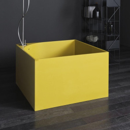 ВАННА ИЗ ИСКУССТВЕННОГО КАМНЯ ОТДЕЛЬНОСТОЯЩАЯ NIC DESIGN TUB 100Х100 СМ, ЖЕЛТЫЙ (014 234.053)