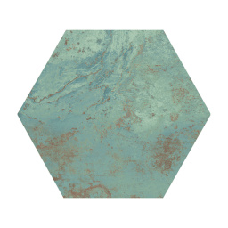 Фото плитки APAVISA ZINC GREEN NATURAL HEXAGON 25x29x1 из коллекции APAVISA ZINC 