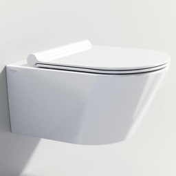 ПОДВЕСНОЙ БЕЗОБОДКОВЫЙ УНИТАЗ С КРЫШКОЙ CATALANO ZERO NEWFLUSH (1VS55NR00+5SCSTP000+5KFST00)