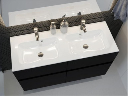 КЕРАМИЧЕСКАЯ ДВОЙНАЯ ВСТРАИВАЕМАЯ РАКОВИНА 120 СМ MIRAGGIO DELLA 1200, БЕЛЫЙ (0000172)