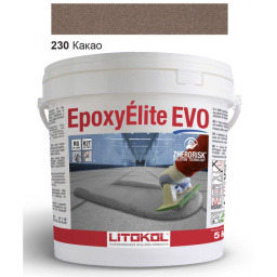 ЭПОКСИДНАЯ ЗАТИРКА LITOKOL EPOXYELITE EVO C.230 2 КОМП. КАКАО (КОРИЧНЕВАЯ) 5 КГ (EEEVOCCA0005)