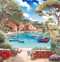 Фото плитки KOTTO PRINT TILES ХОРВАТИЯ 75X75X1 из коллекции KOTTO PRINT TILES 