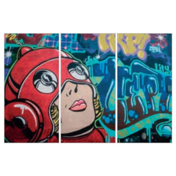 Фото плитки FIANDRE DESIGN YOUR SLABS CYBERGIRL COMPOSIZIONE ART 3 ШТ NAT Y4X200D453006 150X300X0,6 из коллекции FIANDRE DESIGN YOUR SLABS 