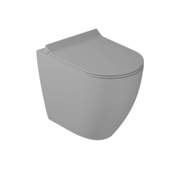УНИТАЗ НАПОЛЬНЫЙ БЕЗОБОДКОВЫЙ GALASSIA DREAM С КРЫШКОЙ SOFT CLOSE, СЕРЫЙ МАТОВЫЙ (7337GM+7314GM)