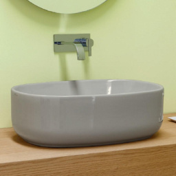 РАКОВИНА НАКЛАДНАЯ 55 СМ NIC DESIGN SEMPLICE, СЕРО-ГОЛУБОЙ ГЛЯНЦЕВЫЙ (001 376.078)