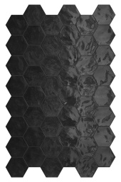 Фото плитки TERRATINTA MAGICA HEXA WALL BLACK SWAN GLOSSY 150X173 из коллекции TERRATINTA MAGICA HEXA 