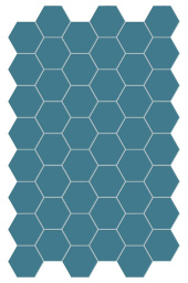 Фото плитки TERRATINTA MAGICA HEXA FLOOR CADET BLUE MATT 140X160 из коллекции TERRATINTA MAGICA HEXA 