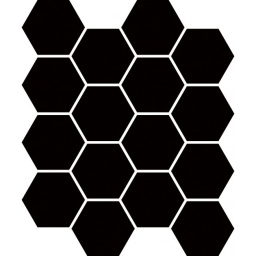Фото плитки PARADYZ UNIWERSALNA MOZAIKA HEKSAGON NERO PRASOWANA 25.5X 22 из коллекции PARADYZ UNIWERSALNA MOZAIKA 