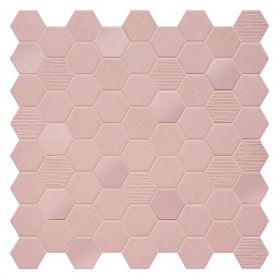 Фото плитки TERRATINTA MAGICA HEXA ROSY BLUSH MOS.MIX MATT GLOSSY FABRIC 31,6X31,6 из коллекции TERRATINTA MAGICA HEXA 