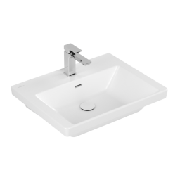 РАКОВИНА 60Х47 VILLEROY&BOCH SUBWAY 3.0, STONE WHITE (4A7060RW)