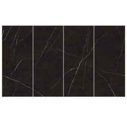 Фото плитки ATLAS CONCORDE MARVEL MERAVIGLIA BLACK ORIGIN LAPP. KIT ENDLESS 4PCS 120X278X0,6 из коллекции ATLAS CONCORDE MARVEL MERAVIGLIA 