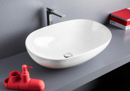 КЕРАМИЧЕСКАЯ РАКОВИНА 70 СМ ARTCERAM LA CIOTOLA, WHITE GLOSSY (LCL002 01; 00)
