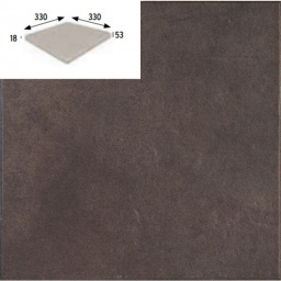 Керамогранит GRES ARAGON CAPRI ESQUINA CHOCOLATE PZ555 33x33x1,8 из коллекции GRES ARAGON CAPRI 