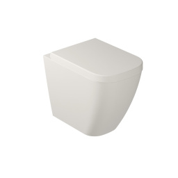 НАПОЛЬНЫЙ БЕЗОБОДКОВЫЙ УНИТАЗ GALASSIA MEG11 С КРЫШКОЙ SOFT CLOSE, ПЕСОЧНЫЙ (5481V2SA+5455SA)