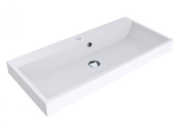 РАКОВИНА НАКЛАДНАЯ КАМЕННАЯ 90 СМ MIRAGGIO VARNA 900 MIRASOFT, БЕЛЫЙ МАТОВЫЙ (0001122)