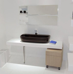 КЕРАМИЧЕСКАЯ РАКОВИНА 100 СМ FLAMINIA MONO 100, BLACK (MN100L)