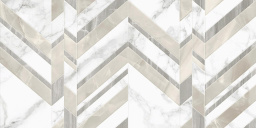 Фото плитки GOLDEN TILE MARMO BIANCO ШЕВРОН 30X60X0,9 из коллекции GOLDEN TILE MARMO BIANCO 