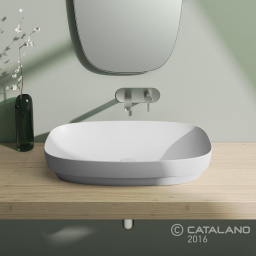 КЕРАМИЧЕСКАЯ РАКОВИНА 75 СМ CATALANO GREEN LUX, БЕЛАЯ МАТОВАЯ (175AGRLXBM)