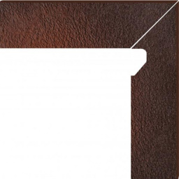 Фото плитки PARADYZ CLOUD BROWN DURO COKOL SCHODOWY DWUELEMTNTOWY PRAWY NEW NOSE 8.1X30 из коллекции PARADYZ KLINKIER CLOUD BROWN 