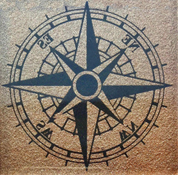 Фото плитки KOTTO TAKO GTР 73009 COMPASS BROWN SILVER 7,3X7,3X0,8 из коллекции KOTTO TAKO 