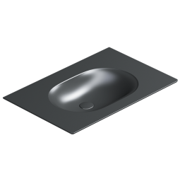 КЕРАМИЧЕСКАЯ РАКОВИНА 75Х50 СМ CATALANO HORIZON, NERO SATINATO (175HZNS)