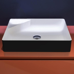 РАКОВИНА НАКЛАДНАЯ 54 СМ ANTONIO LUPI SIMPLO, ЧЕРНЫЙ (SIMPLO54 BIANCO-NERO)