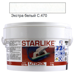 LITOKOL STARLIKE CLASSIC C.470 ЭКСТРА БЕЛЫЙ 1 кг ЭПОКСИДНАЯ ЗАТИРКА STRBAS0001