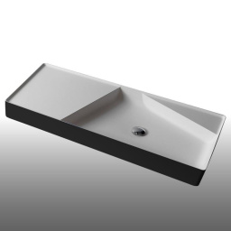 РАКОВИНА НАКЛАДНАЯ 108 СМ ANTONIO LUPI SIMPLO, ЧЕРНЫЙ (SIMPLO108 BIANCO-NERO)