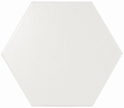 Фото плитки EQUIPE SCALE HEXAGON WHITE MATT 21767 10,7X12,4 из коллекции EQUIPE SCALE 
